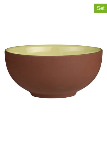 Maxwell & Williams 6-delige set: kommen "Sienna" lichtbruin/geel - Ø 12 cm