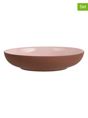 Maxwell & Williams 6er-Set: Schüsseln "Sienna" in Hellbraun/ Rosa - Ø 22 cm