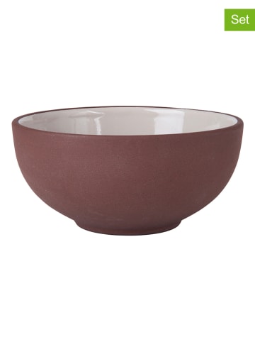 Maxwell & Williams 6-delige set: kommen "Sienna" lichtbruin/beige - Ø 12 cm