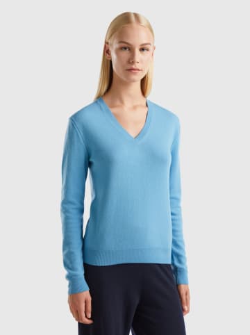Benetton Woll-Pullover in Blau