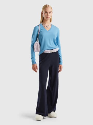 Benetton Woll-Pullover in Blau