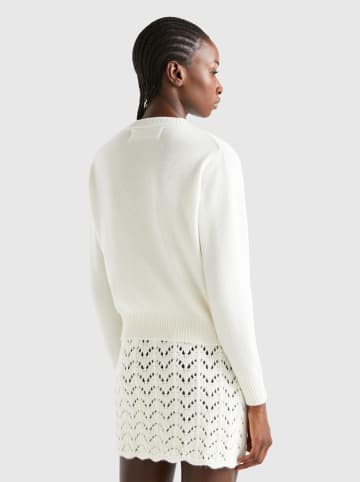 Benetton Sweter w kolorze biało-czarnym