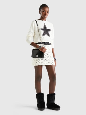 Benetton Trui wit/zwart