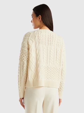 Benetton Woll-Pullover in Creme