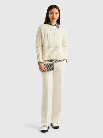 Benetton Woll-Pullover in Creme