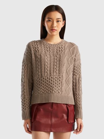 Benetton Wollen trui beige