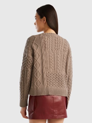 Benetton Woll-Pullover in Beige