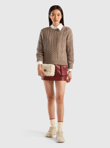 Benetton Woll-Pullover in Beige