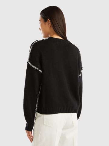 Benetton Sweter w kolorze czarnym