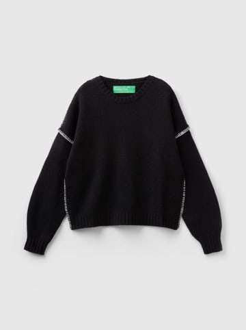 Benetton Sweter w kolorze czarnym