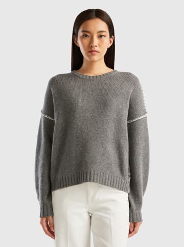 Benetton Sweter w kolorze szarym