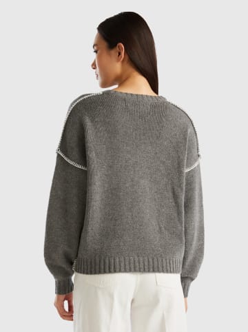 Benetton Sweter w kolorze szarym