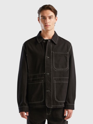 Benetton Hemdjacke in Schwarz