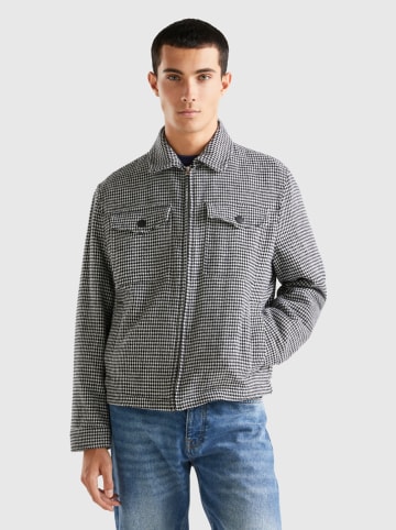 Benetton Wollen tussenjas blauw