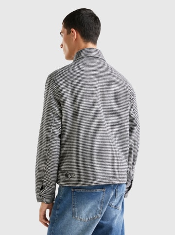 Benetton Wollen tussenjas blauw