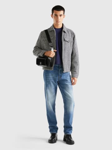 Benetton Wollen tussenjas blauw