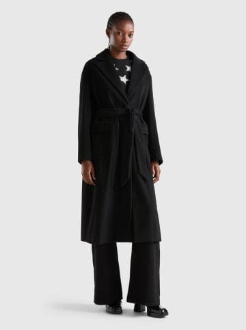 Benetton Wintermantel in Schwarz