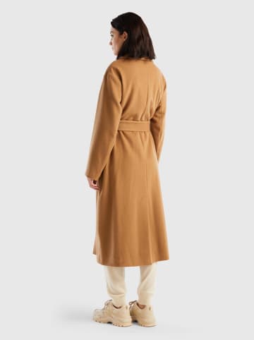 Benetton Wintermantel in Hellbraun