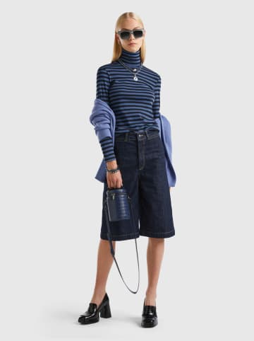 Benetton Sweter w kolorze niebiesko-czarnym