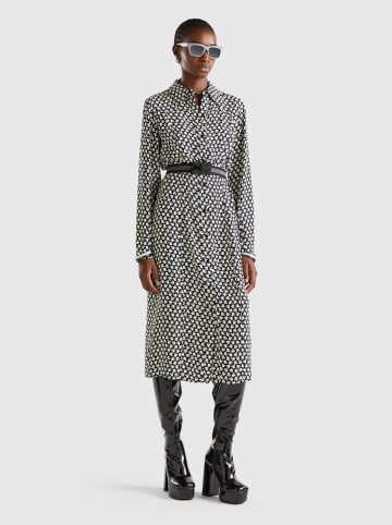 Benetton Kleid in Schwarz/ Weiß