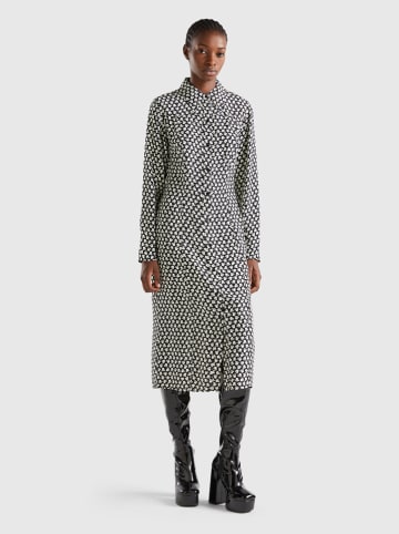 Benetton Jurk zwart/wit