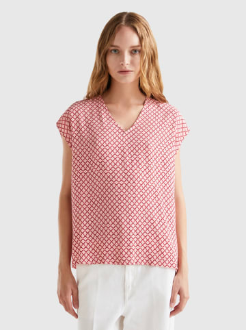 Benetton Blouse lichtroze/rood