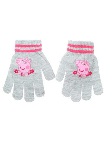 Peppa Pig Rękawiczki "Świnka Peppa" w kolorze szarym