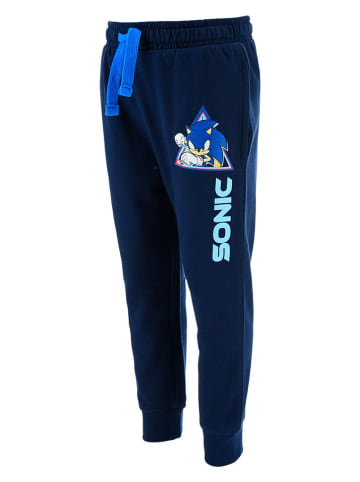 Sonic Spodnie dresowe "Sonic" w kolorze granatowym