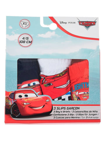 Disney Cars Slipki (3 pary) "Auta" w kolorze czerwono-granatowo-białym