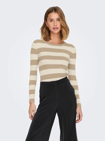 JDY Trui "Plum" beige/zandkleurig