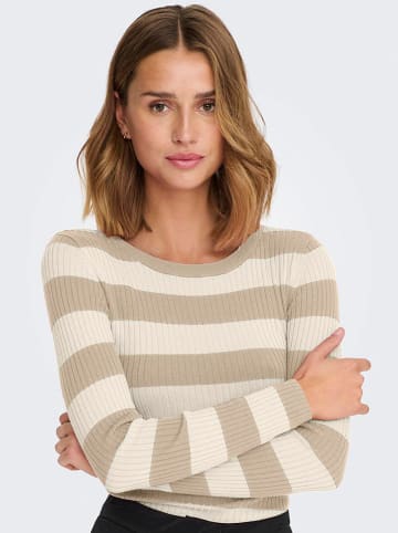 JDY Pullover "Plum" in Beige/ Sand