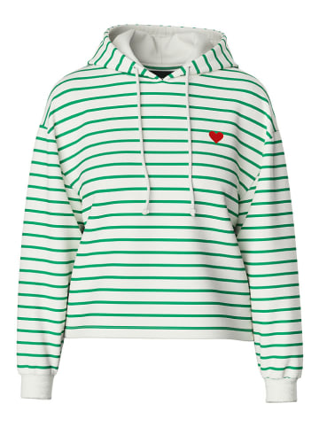 Pieces Hoodie "Chilli" in Creme/ Grün