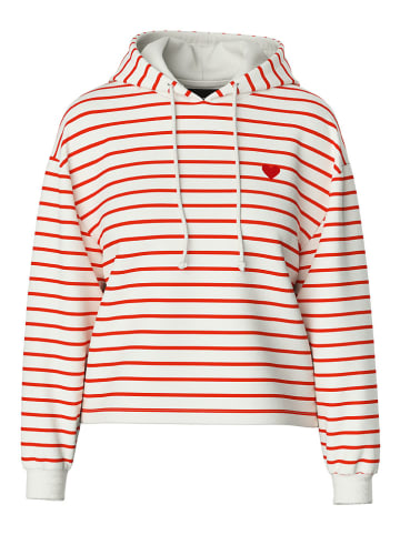 Pieces Hoodie "Chilli" in Creme/ Rot