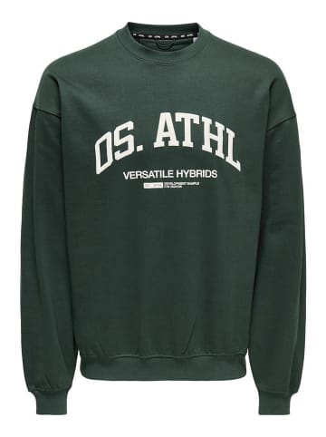 ONLY & SONS Sweatshirt "Berry" in Grün