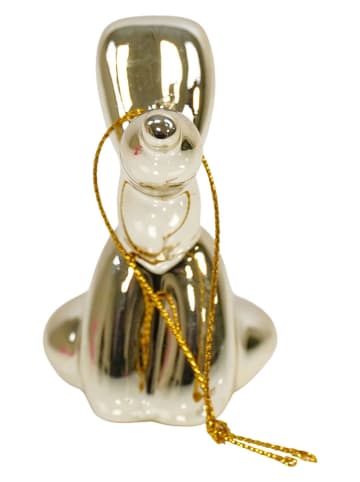 HouseVitamin 2er-Set: Christbaumkugeln ''Balloon Dog'' in Gold - (L)6,5 x (B)5,5 cm