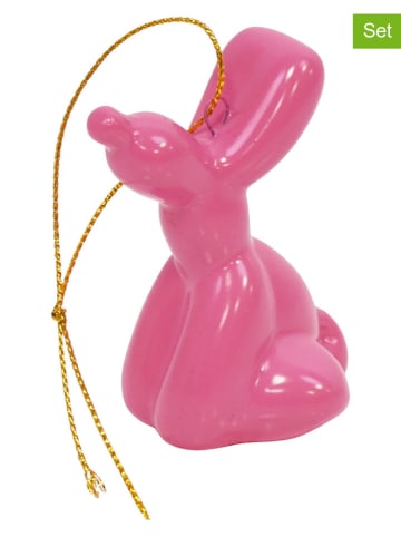 HouseVitamin Bombki (2 szt.) w kolorze różowym - 6,5 x 5,5 cm