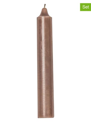 HouseVitamin 4-delige set: staafkaarsen "XXL" taupe - (H)25 x Ø 3,8 cm