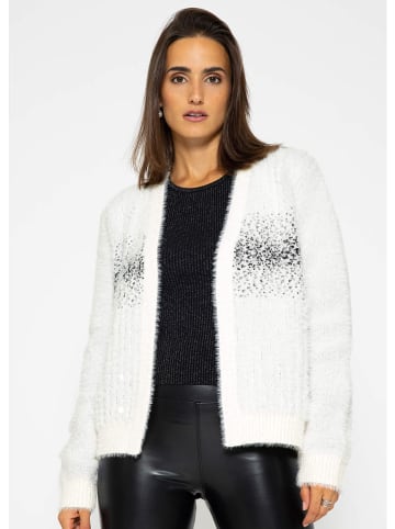 SASSYCLASSY Cardigan in Weiß/ Schwarz