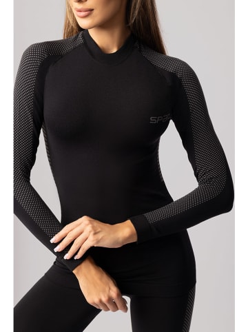 Spaio Koszulka termiczna "Fierce" w kolorze czarno-szarym
