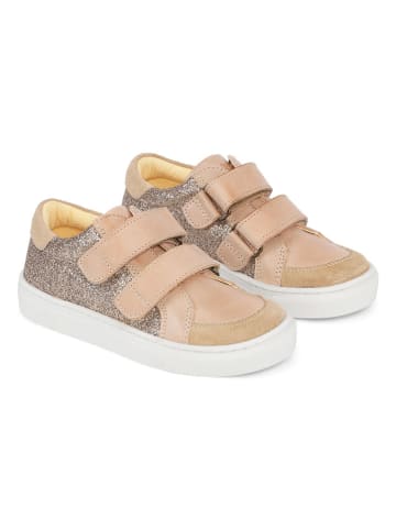Bundgaard Leder-Sneakers "Skate Strap" in Beige