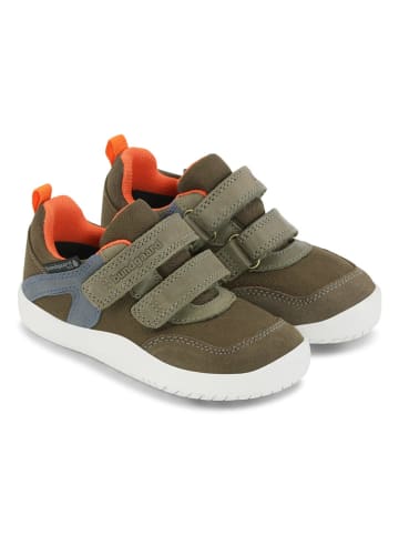 Bundgaard Leder-Sneakers "Bennie Strap" Khaki