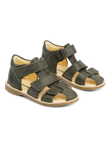 Bundgaard Leder-Halbsandalen "Shea" in Khaki
