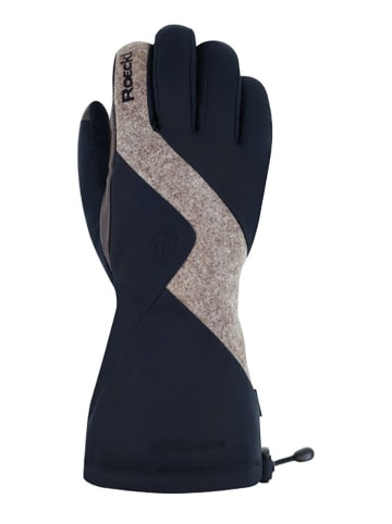 Roeckl SPORTS Ski-/ Snowboardfingerhandschuhe "Serfaus" in Schwarz/ Beige