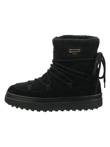 Gant Leder-Winterboots "Snowhill" in Schwarz