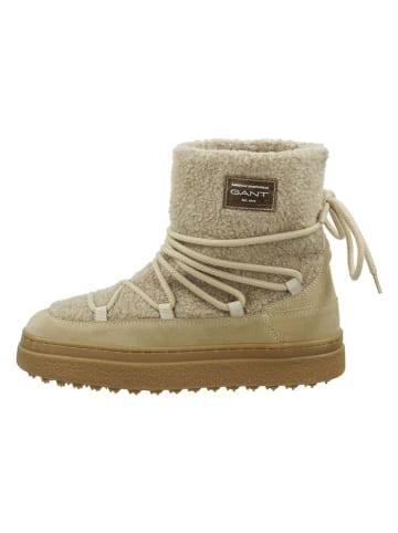 Gant Leder-Winterboots "Snowhill" in Beige