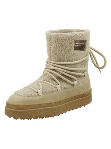 Gant Leder-Winterboots "Snowhill" in Beige