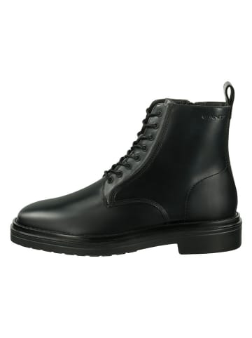 Gant Leder-Boots "Boggar" in Schwarz