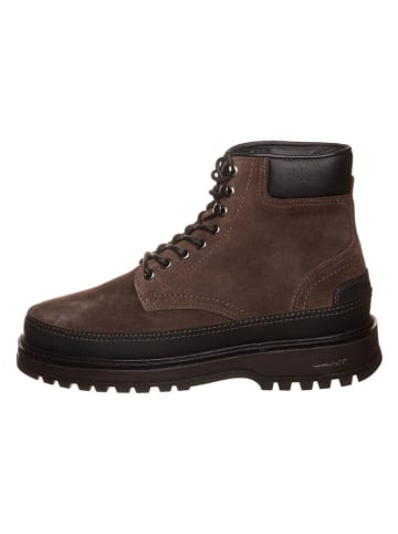 Gant Skórzane botki zimowe "Clafton" w kolorze khaki