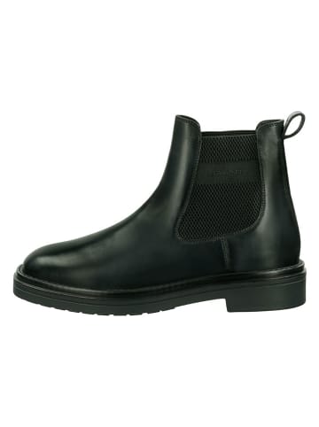 Gant Leder-Chelsea-Boots "Boggar" in Schwarz