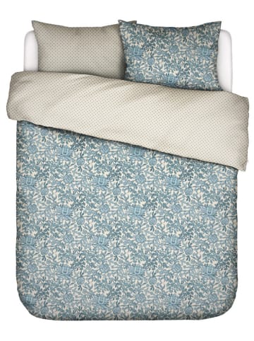 Essenza Satin-Bettwäsche-Set "Ophelia" in Blau